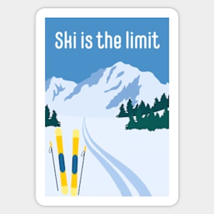 Ski is the limit Sticker